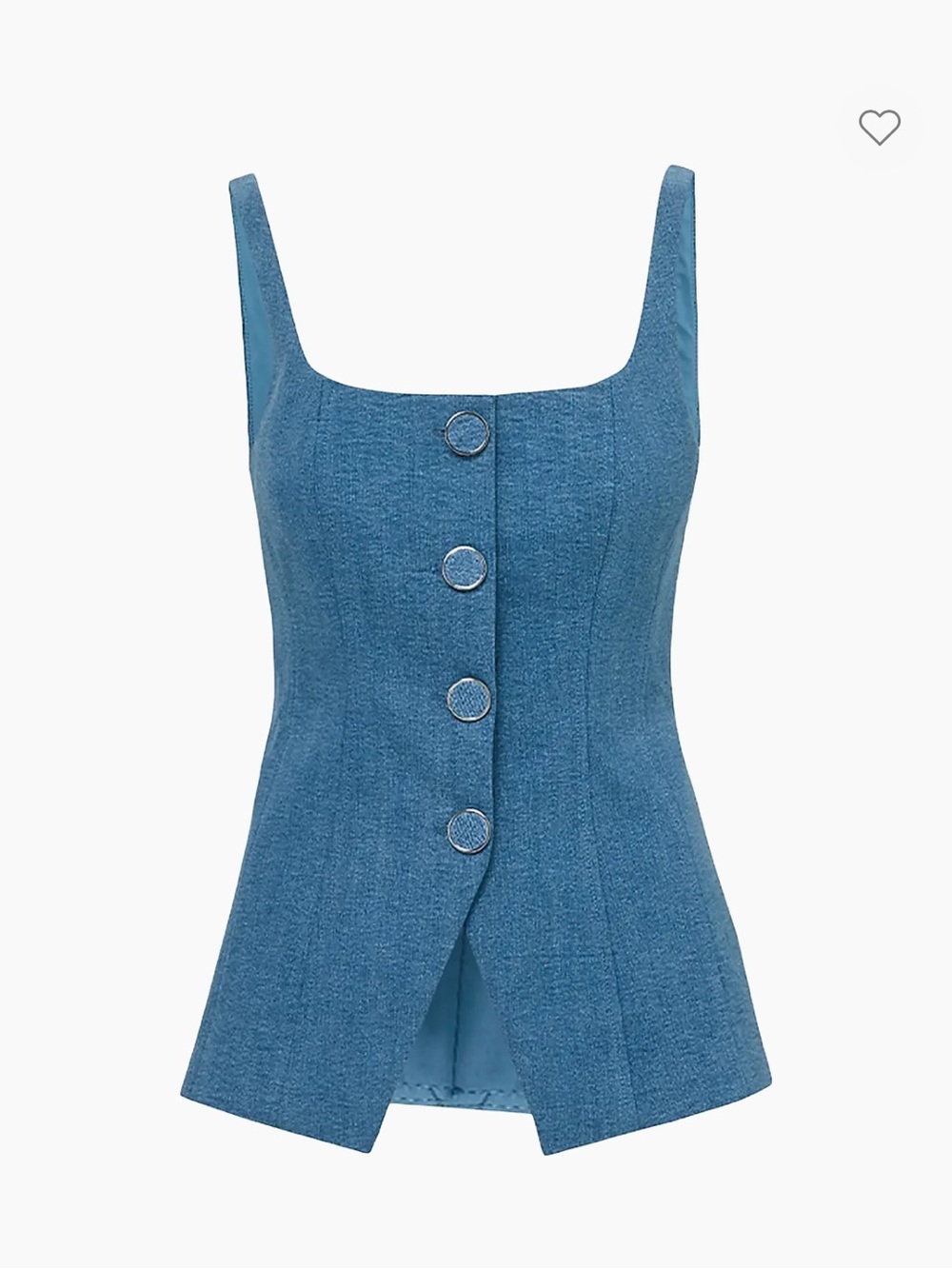 Veronica Beard Denim Liana Top in Sea Glare - Size 4